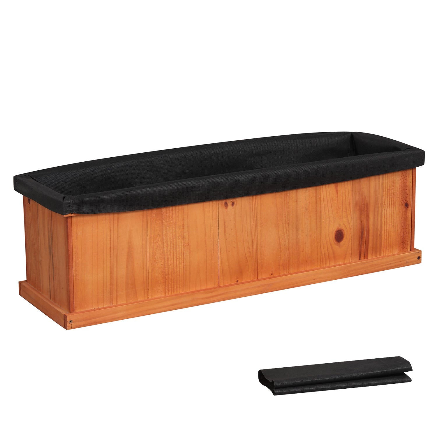 Wooden Raised Garden Bed with Drainage Holes and Liner Solid Fir Wood Planter Box - Cheeky Garden