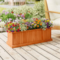 Wooden Raised Garden Bed with Drainage Holes and Liner Solid Fir Wood Planter Box - Cheeky Garden