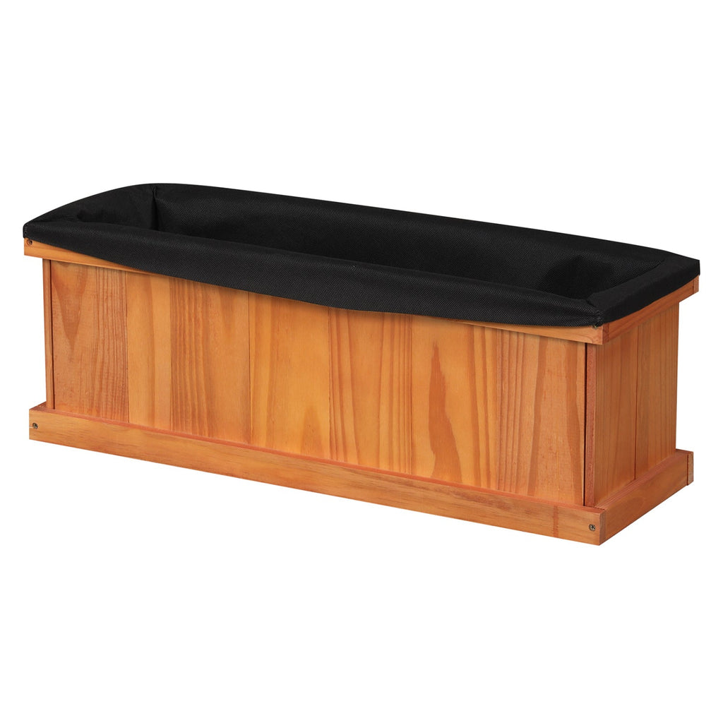 Wooden Raised Garden Bed with Drainage Holes and Liner Solid Fir Wood Planter Box - Cheeky Garden