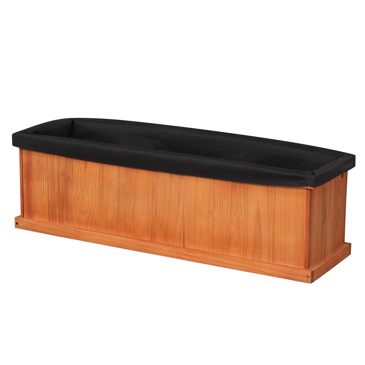 Wooden Raised Garden Bed with Drainage Holes and Liner Solid Fir Wood Planter Box - Cheeky Garden