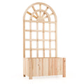 Wooden Raised Garden Bed with Trellis 48 Inch Outdoor Screen - Cheeky Garden
