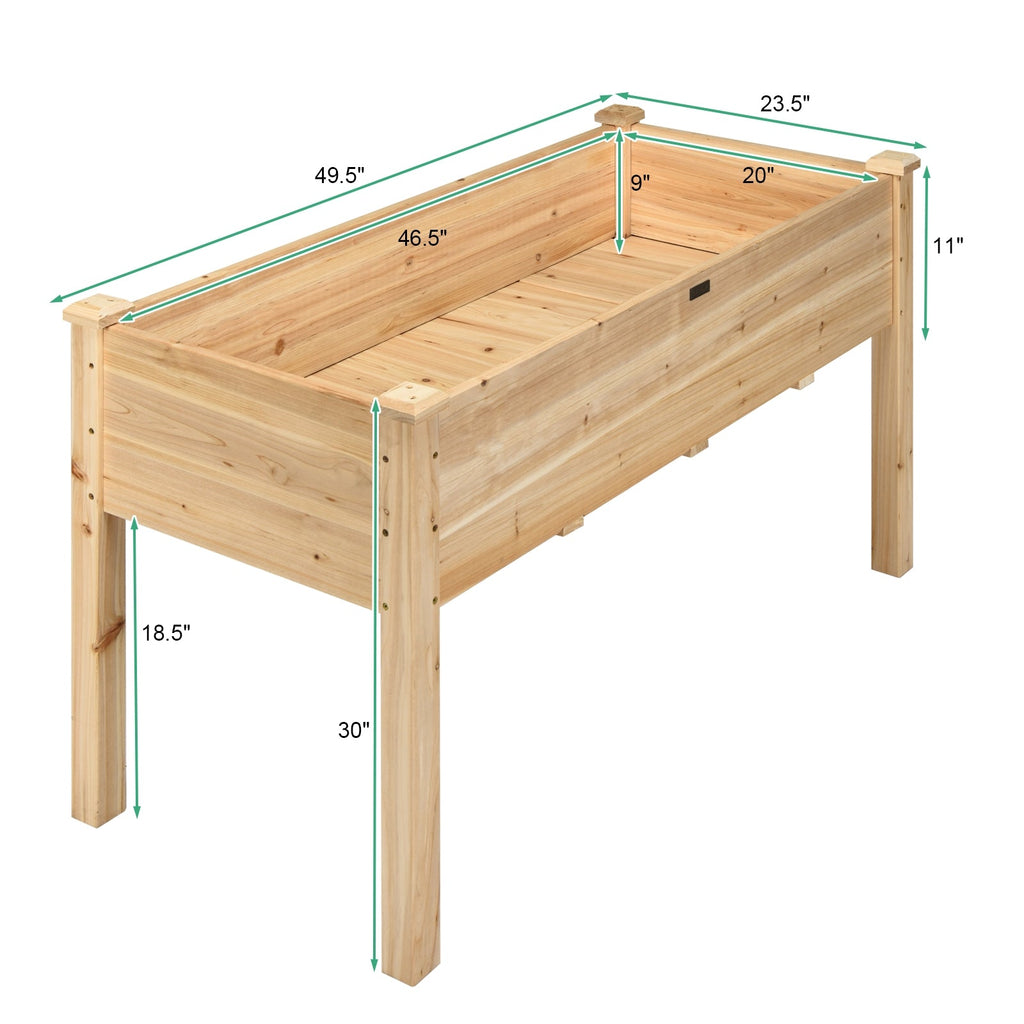 Wooden Raised Vegetable Garden Bed Elevated Grow Vegetable Planter - Cheeky Garden