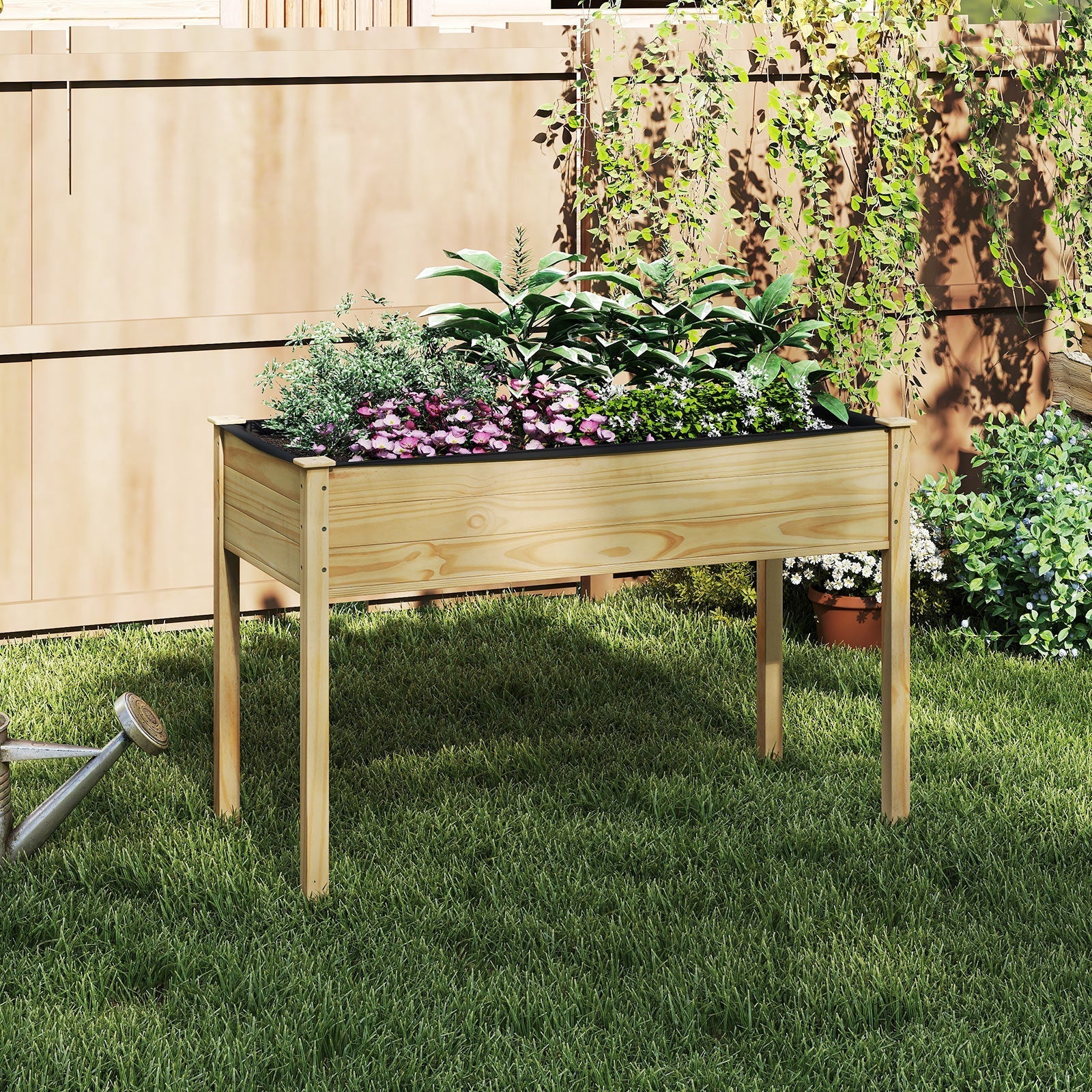 Wooden Raised Vegetable Garden Bed Elevated Grow Vegetable Planter - Cheeky Garden