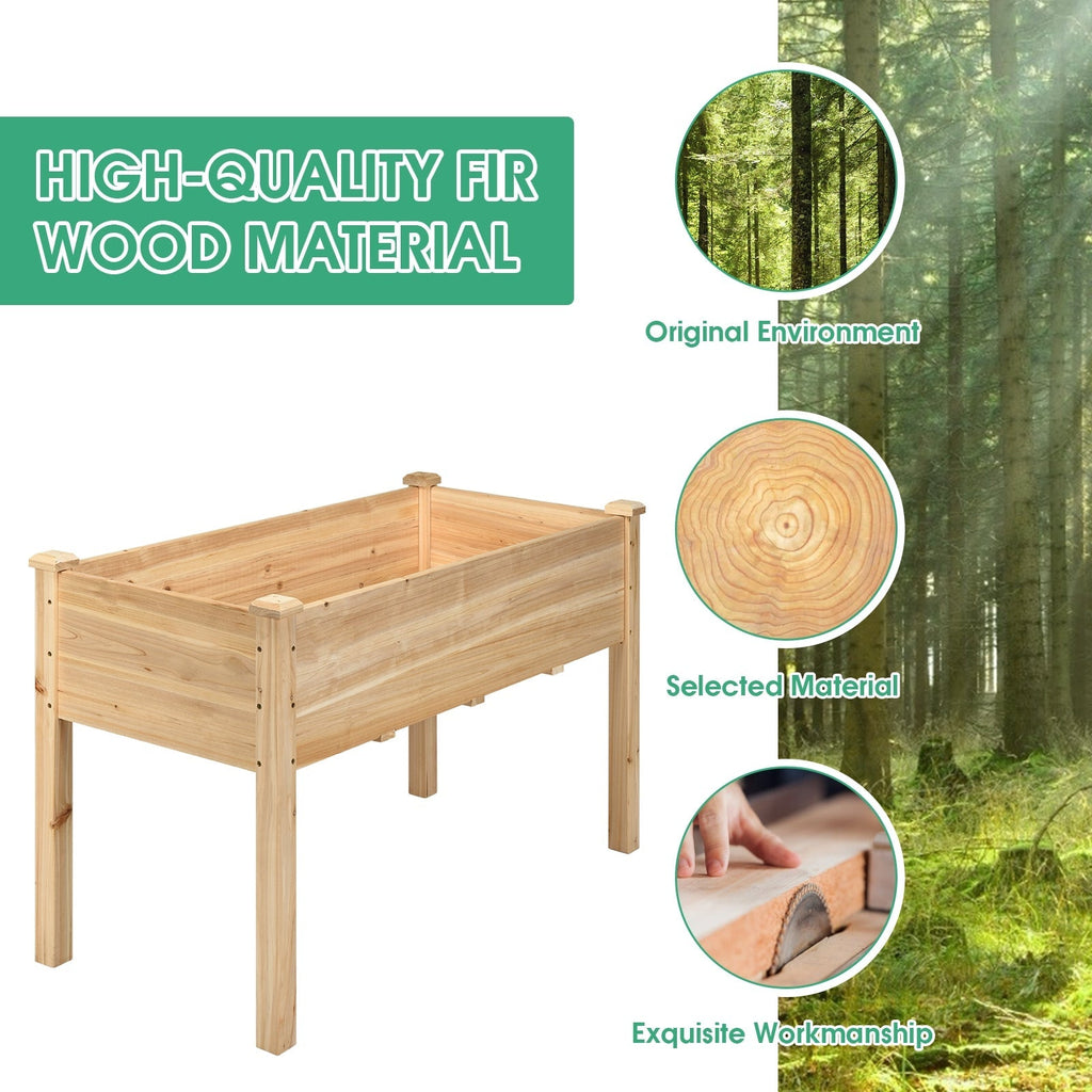 Wooden Raised Vegetable Garden Bed Elevated Grow Vegetable Planter - Cheeky Garden