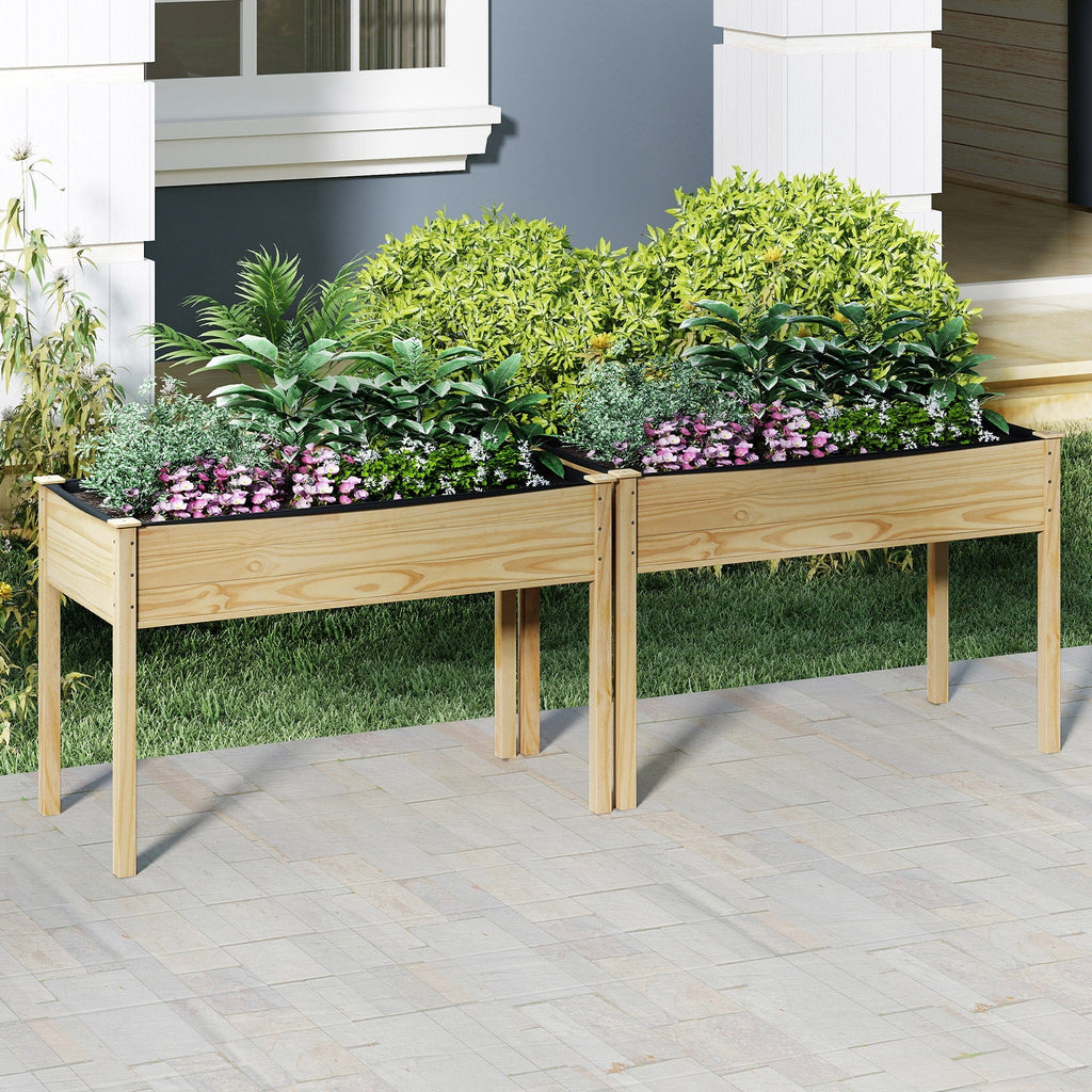 Wooden Raised Vegetable Garden Bed Elevated Grow Vegetable Planter - Cheeky Garden
