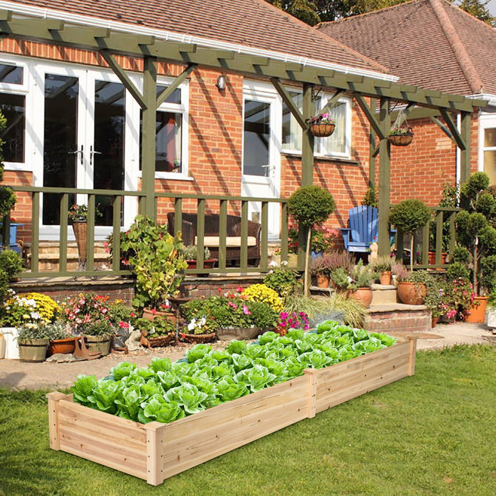 Wooden Vegetable Raised Garden Bed for Backyard Patio Balcony - Cheeky Garden