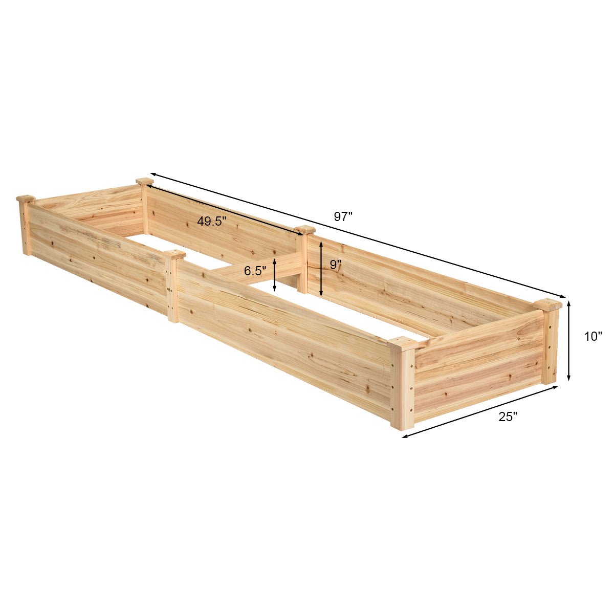 Wooden Vegetable Raised Garden Bed for Backyard Patio Balcony - Cheeky Garden