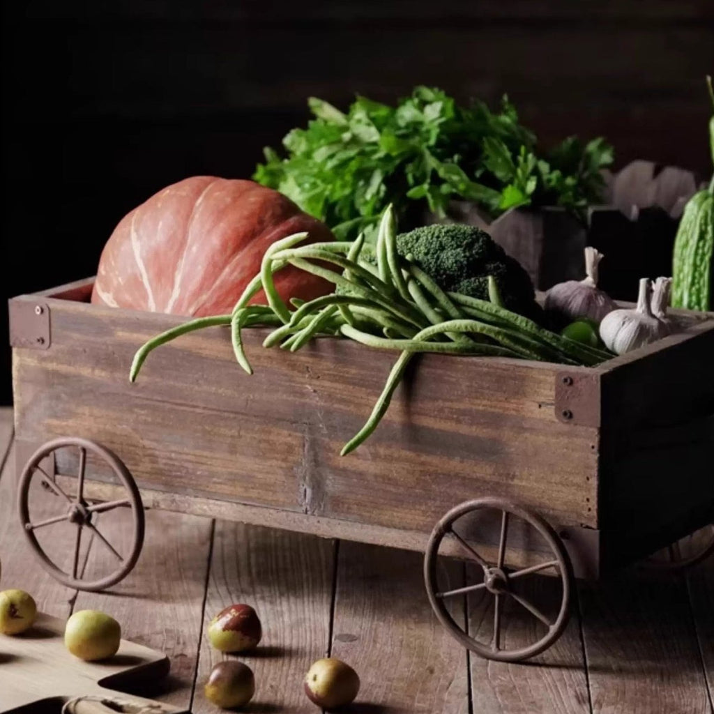 Wooden Wagon Planter Garden Flower Box - Cheeky Garden