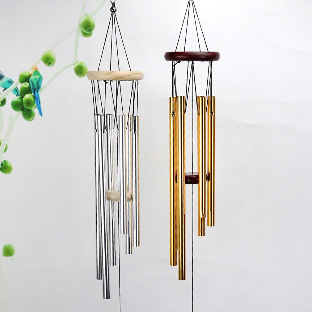 Wooden Wind Bell Romantic Memorial Wind Chimes For Outside 30 Inch 6 Rustproof Aluminum Tubes Wooden Wind Bell Romantic Memorial Wind-chimes Best Gift For Home Garden Patio Yard - Cheeky Garden