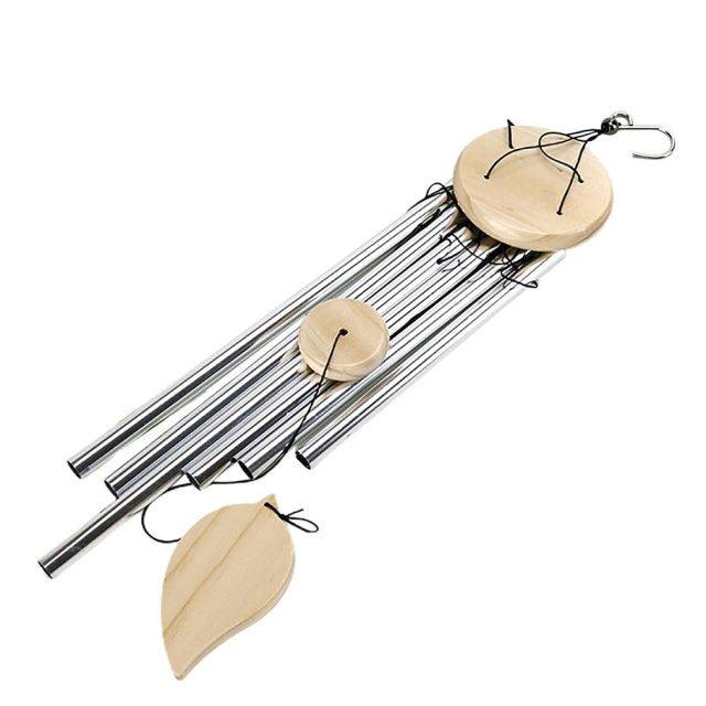 Wooden Wind Bell Romantic Memorial Wind Chimes For Outside 30 Inch 6 Rustproof Aluminum Tubes Wooden Wind Bell Romantic Memorial Wind-chimes Best Gift For Home Garden Patio Yard - Cheeky Garden
