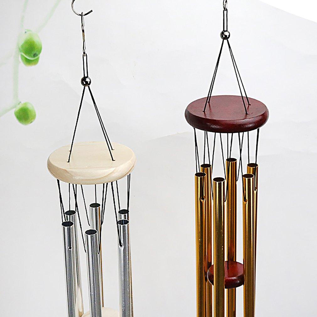 Wooden Wind Bell Romantic Memorial Wind Chimes For Outside 30 Inch 6 Rustproof Aluminum Tubes Wooden Wind Bell Romantic Memorial Wind-chimes Best Gift For Home Garden Patio Yard - Cheeky Garden