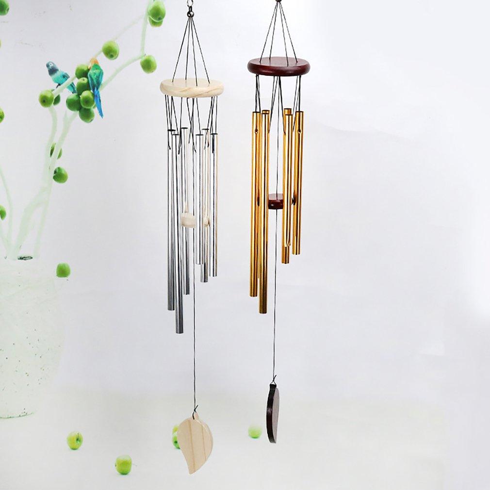 Wooden Wind Bell Romantic Memorial Wind Chimes For Outside 30 Inch 6 Rustproof Aluminum Tubes Wooden Wind Bell Romantic Memorial Wind-chimes Best Gift For Home Garden Patio Yard - Cheeky Garden